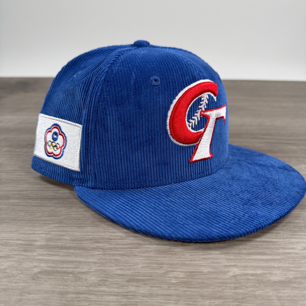 Chinese Taipei Taiwan New Era WBC 59FIFTY Size 7 Corduroy Fitted Hat Cap